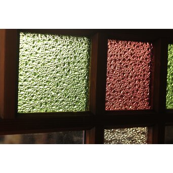 紫と緑色ガラスの建具 2枚1組　GD1046Y 