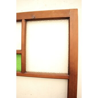 紫と緑色ガラスの建具 2枚1組　GD1046Y 