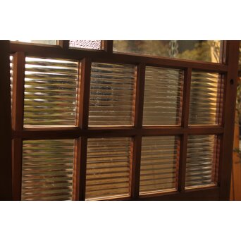 紫と緑色ガラスの建具 2枚1組　GD1046Y 