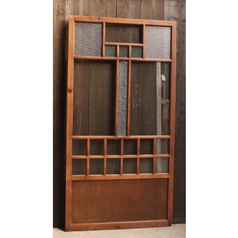 紫と緑色ガラスの建具 2枚1組　GD1046Y 