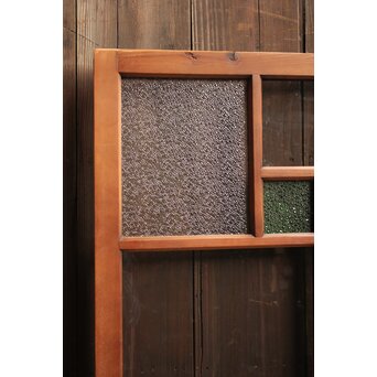 紫と緑色ガラスの建具 2枚1組　GD1046Y 