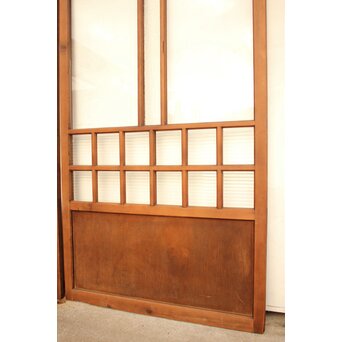 紫と緑色ガラスの建具 2枚1組　GD1046Y 