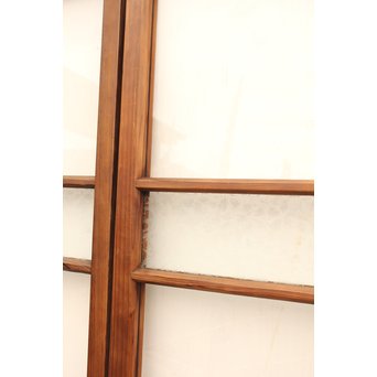 桜模様と緑色ガラスの建具 2枚1組　GD1050 