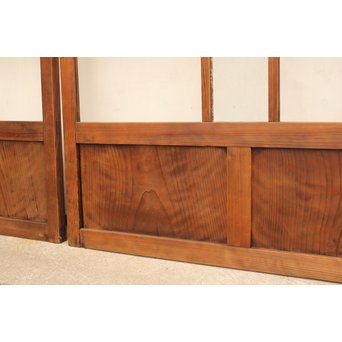 桜模様と緑色ガラスの建具 2枚1組　GD1050 