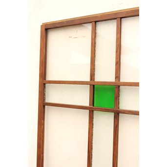 桜模様と緑色ガラスの建具 2枚1組　GD1050 