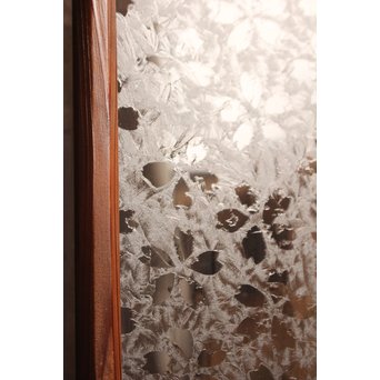 桜模様と緑色ガラスの建具 2枚1組　GD1050 