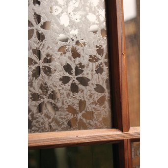 桜模様と緑色ガラスの建具 2枚1組　GD1050 