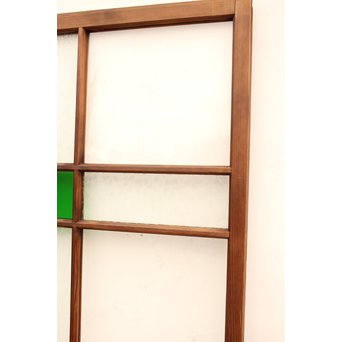 桜模様と緑色ガラスの建具 2枚1組　GD1050 