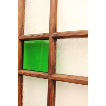 桜模様と緑色ガラスの建具 2枚1組　GD1050 