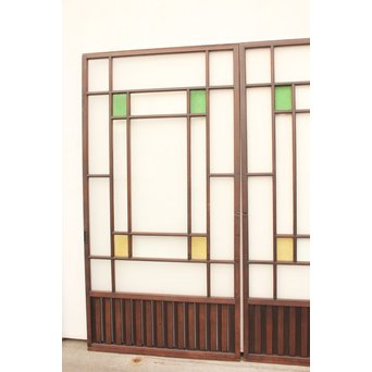 ダイア色ガラスの細分ガラス戸 4枚1組  GD1057 