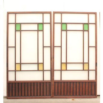 ダイア色ガラスの細分ガラス戸 4枚1組  GD1057 