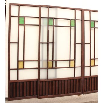 ダイア色ガラスの細分ガラス戸 4枚1組  GD1057 