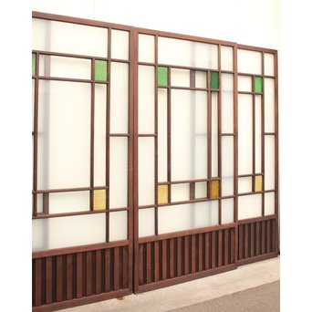 ダイア色ガラスの細分ガラス戸 4枚1組  GD1057 