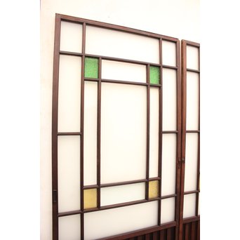 ダイア色ガラスの細分ガラス戸 4枚1組  GD1057 