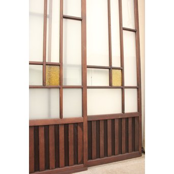 ダイア色ガラスの細分ガラス戸 4枚1組  GD1057 