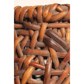 早川尚古斎作 籐編提藍/茶籠　K526 