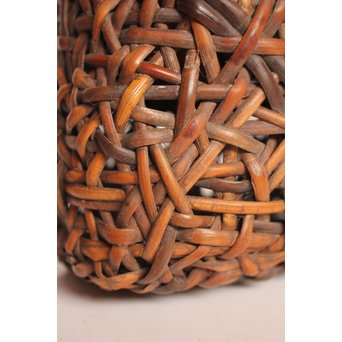 早川尚古斎作 籐編提藍/茶籠　K526 