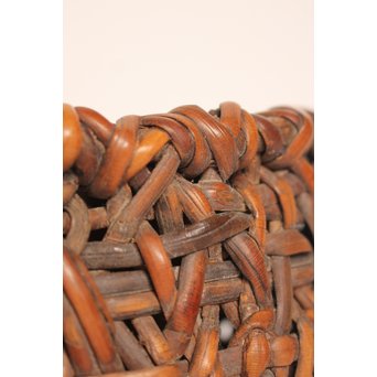 早川尚古斎作 籐編提藍/茶籠　K526 