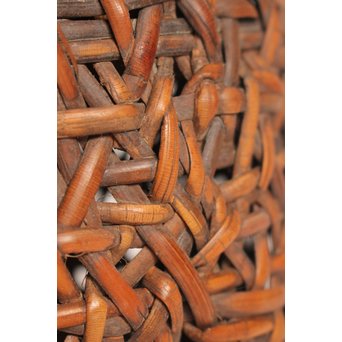 早川尚古斎作 籐編提藍/茶籠　K526 