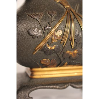 熊谷勝明 象嵌香炉　K531 