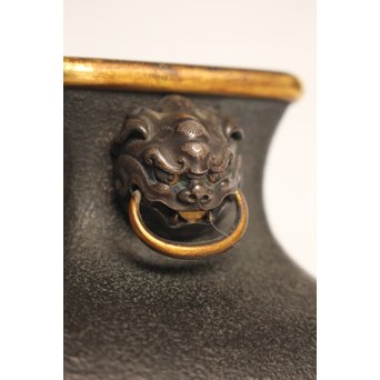 熊谷勝明 象嵌香炉　K531 