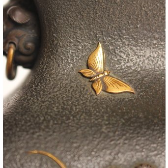 熊谷勝明 象嵌香炉　K531 