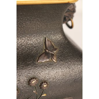 熊谷勝明 象嵌香炉　K531 