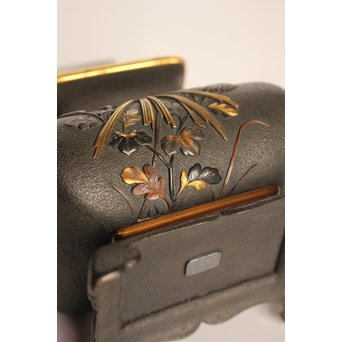 熊谷勝明 象嵌香炉　K531 