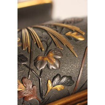 熊谷勝明 象嵌香炉　K531 