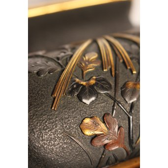 熊谷勝明 象嵌香炉　K531 