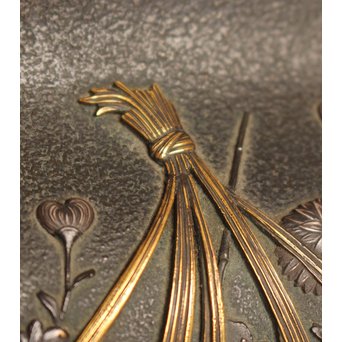 熊谷勝明 象嵌香炉　K531 