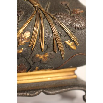 熊谷勝明 象嵌香炉　K531 