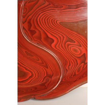 玉緒象谷 堆朱香盆/煎茶盆　K534 