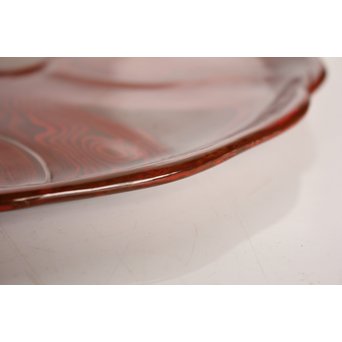 玉緒象谷 堆朱香盆/煎茶盆　K534 