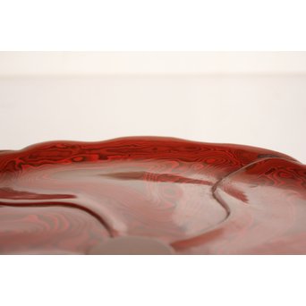 玉緒象谷 堆朱香盆/煎茶盆　K534 