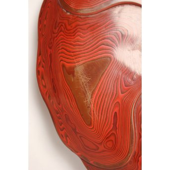 玉緒象谷 堆朱香盆/煎茶盆　K534 