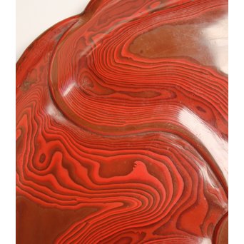 玉緒象谷 堆朱香盆/煎茶盆　K534 