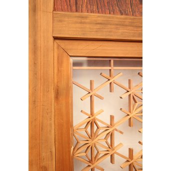 組子ガラスの帯戸 4枚1組　GD1058 