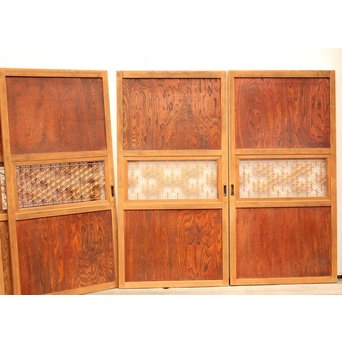 組子ガラスの帯戸 4枚1組　GD1058