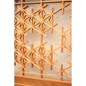 組子ガラスの帯戸 4枚1組　GD1058 