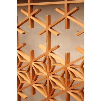 組子ガラスの帯戸 4枚1組　GD1058 