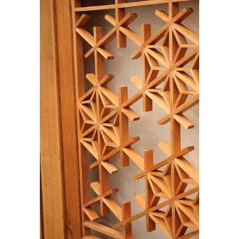 組子ガラスの帯戸 4枚1組　GD1058 