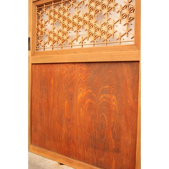 組子ガラスの帯戸 4枚1組　GD1058 