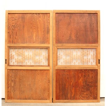 組子ガラスの帯戸 4枚1組　GD1058 ※もう2枚もほぼ状態は同じ