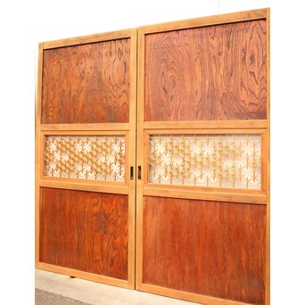 組子ガラスの帯戸 4枚1組　GD1058 
