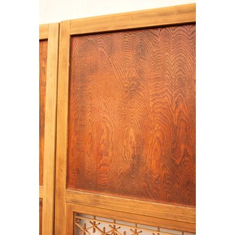 組子ガラスの帯戸 4枚1組　GD1058 