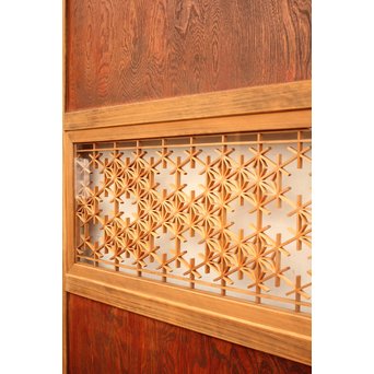 組子ガラスの帯戸 4枚1組　GD1058 