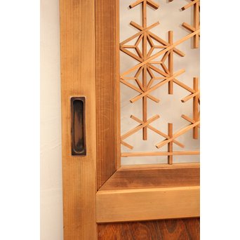 組子ガラスの帯戸 4枚1組　GD1058 