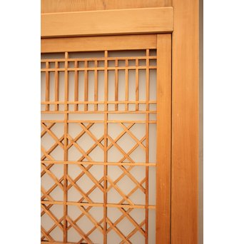 組子ガラスの白木帯戸 4枚1組　GD1059 