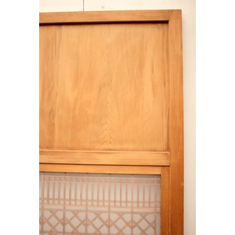 組子ガラスの白木帯戸 4枚1組　GD1059 